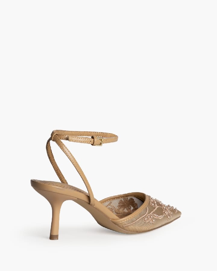 Sandalia Camel Tacon bajo - Imagen 4